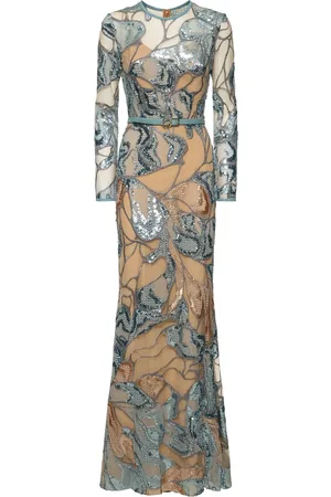 Elie saab Embroidered Tulle Long Dress