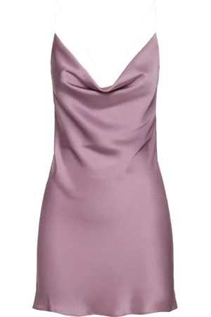 Y / PROJECT Satin Invisible Strap Slip Mini Dress
