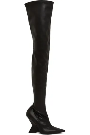 The Attico 105mm Cheope Faux Leather Thigh Boots