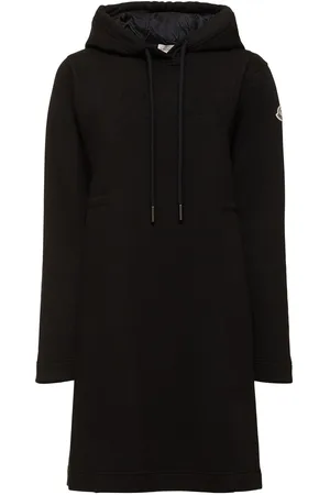Moncler Hooded Cotton Blend Mini Dress