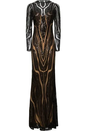 Elie saab Embroidered Tulle Long Dress