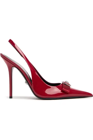 VERSACE 110mm Leather Slingbacks