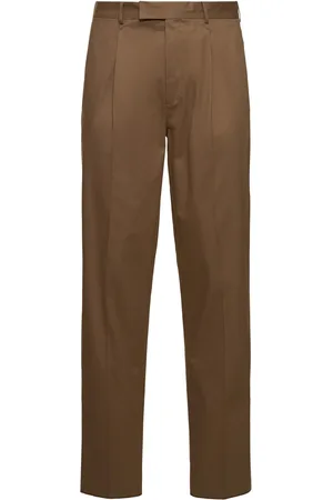 Ermenegildo Zegna Single Pleat Premium Cotton Blend Pants
