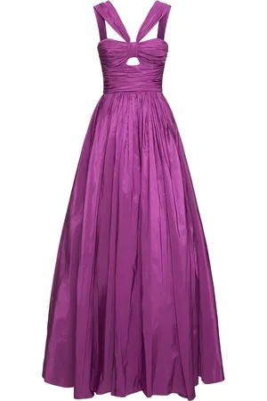 Zuhair Murad Draped Taffeta Gown W/ Cutouts