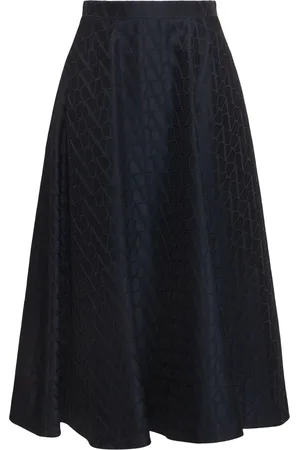 VALENTINO Iconographe Crepe Couture Midi Skirt