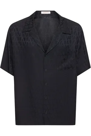 VALENTINO Monogram Logo Silk Shirt