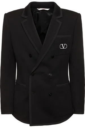 VALENTINO Vlogo Signature Cotton Stitch Blazer