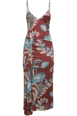 Etro Draped Printed Viscose Long Dress