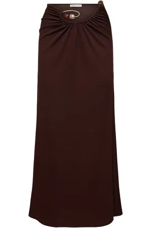 CHRISTOPHER ESBER Spiral Crystal Compact Tech Long Skirt