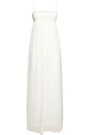 Jacquemus La Robe Peplo Satin Long Dress