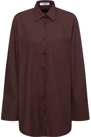 The Frankie Shop Helen Cotton Poplin Long Shirt