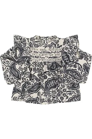 The New Society Printed Cotton Shirt W/embroidery