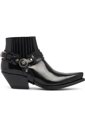 VERSACE 50mm Leather Western Boots