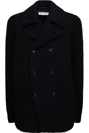 Comme des Garçons Wool Blend Double Breasted Peacoat