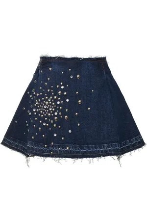 Des Phemmes Embellished Denim Mini Skirt