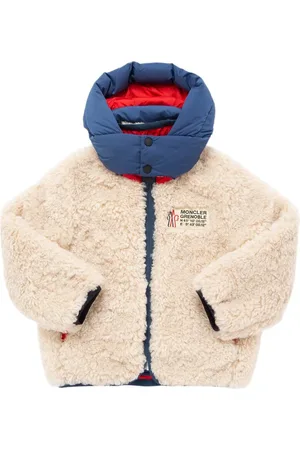 Moncler Zip-up Tech Teddy Bear Down Jacket