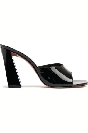 Amina Muaddi 95mm Brigitte Patent Leather Mules