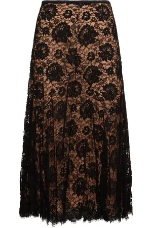 Michael Kors Crushed Dance Cotton Blend Lace Skirt