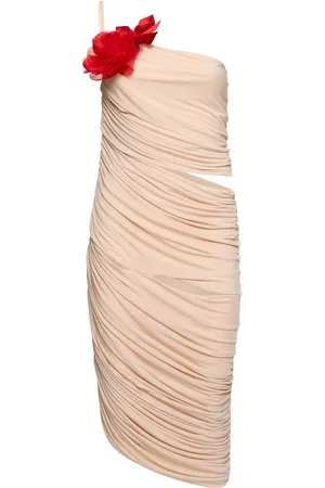MAGDA BUTRYM Draped Jersey One Shoulder Midi Dress