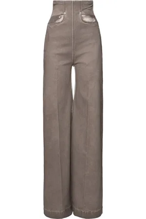 Rick Owens Dirt Cooper High Rise Denim Wide Jeans