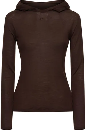 Courrèges 2nd Skin Hooded Wool Knit Sweater