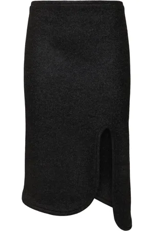 Victoria Beckham Padded Wool Midi Tube Skirt