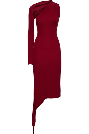 Courrèges One Shoulder Crepe Jersey Long Dress