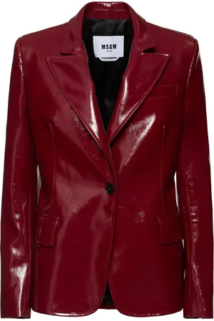 Msgm Single Breast Patent Jacket