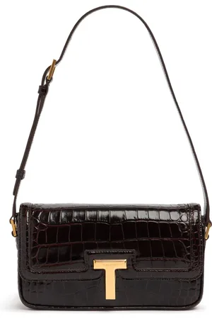 Tom Ford E/w Embossed Leather Shoulder Bag