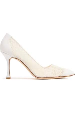 Manolo Blahnik 90mm Sololaria Lace Pumps