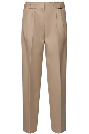Tory Burch Pleated Wool Blend Wide Pants