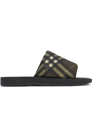 Burberry Tech Check Slide Sandals