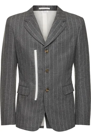 Comme des Garçons Pinstriped Wool Flannel Blazer