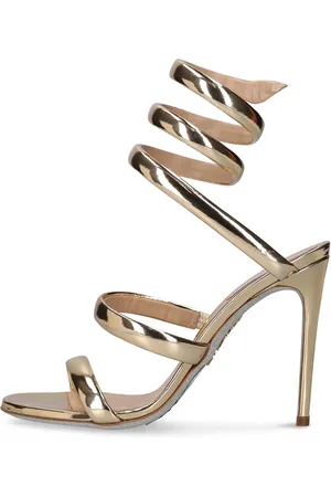 RENE CAOVILLA 105mm Mirror Leather Sandals