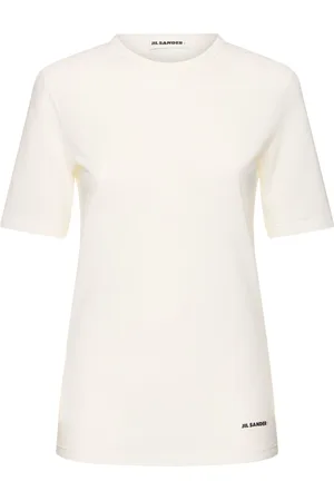 Jil Sander Cotton Jersey Logo Short Sleeved T-shirt