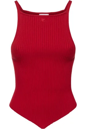 Courrèges Signature Pointy Rib Knit Top