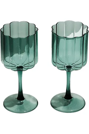 Fazeek Set Of 2 Wave Wine Glasses