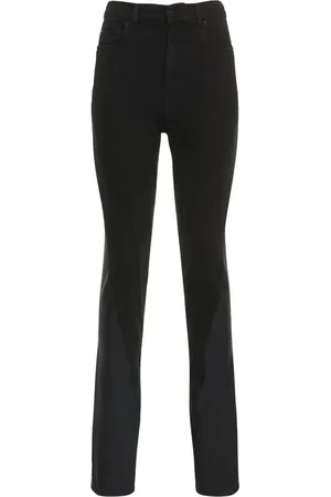 MUGLER Contrast Denim & Jersey Skinny Jeans