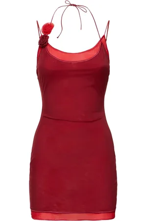 Oseree Rose Mesh Mini Dress