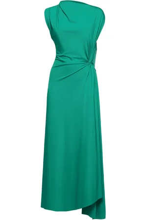 Victoria Beckham Asymmetric Fluid Drape Midi Dress