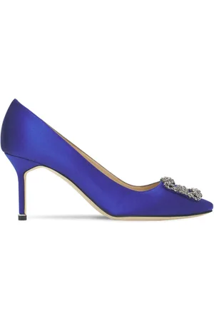 Manolo Blahnik 70mm Hangisi Satin Pumps