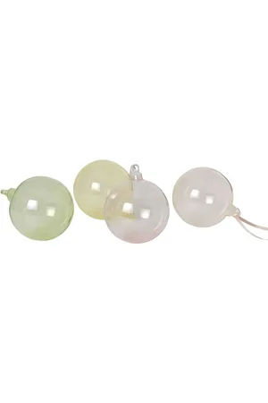 Ferm Living Set Of 4 Mixed Dark Glass Baubles