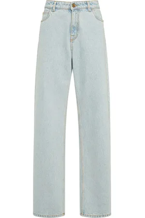 Etro Washed Denim High Rise Wide Jeans