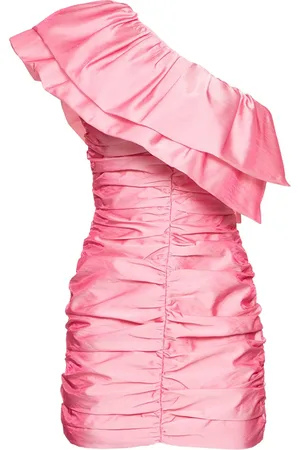 ROTATE One-shoulder Ruffled Viscose Mini Dress