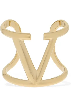 VALENTINO GARAVANI V Logo Signature Cuff Bracelet