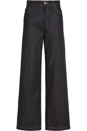 Max Mara Balco Denim Wide Leg Mid-waist Jeans