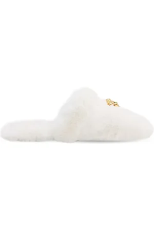 VERSACE Medusa Faux Fur Slippers