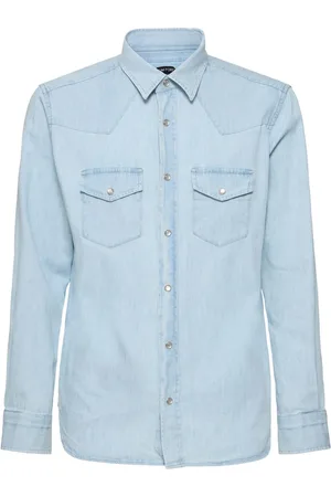 Tom Ford Chambre Cotton Denim Western Shirt