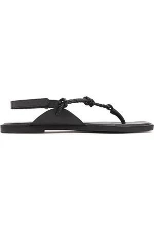 St Agni 10mm Woven Rope Leather Sandals