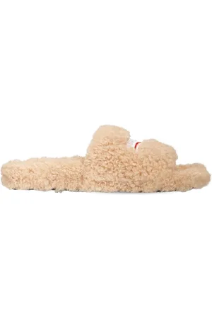 Balenciaga 10mm Furry Faux Shearling Slide Sandals